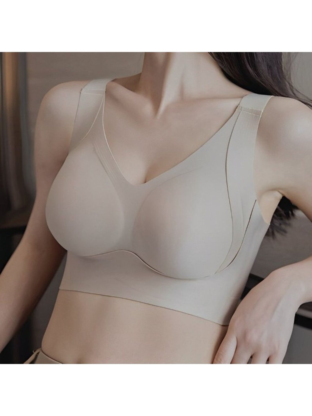 Sweetcurves Sweet Air Seamless Nude Wireless Jelly Bra 2XL NWT